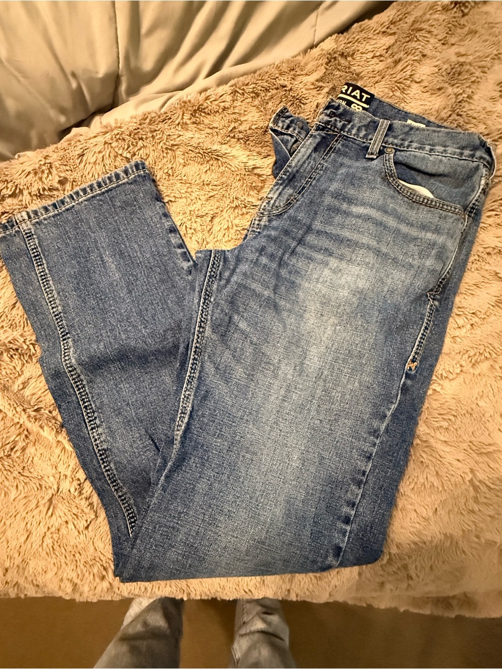 Ariat Men's Medium Blue Relaxed Straight Jeans